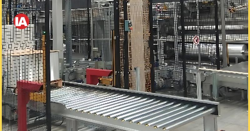 Safe transit of pallets from the hazardous zone to the safe zone