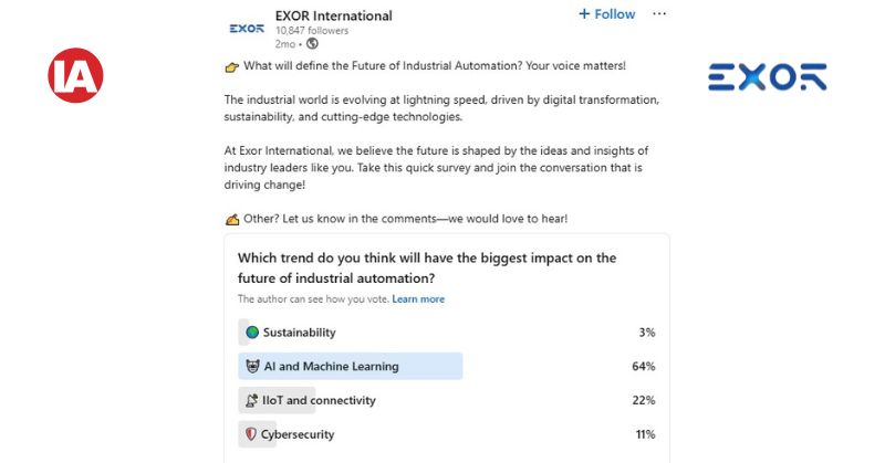 LinkedIn survey conducted by Exor International